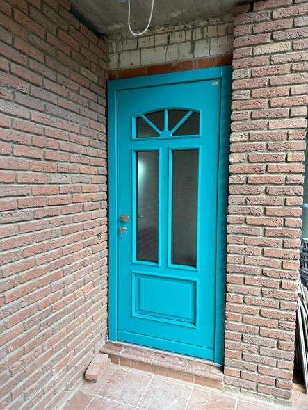 Holzhaustür Stiltür, türkis , Mainz