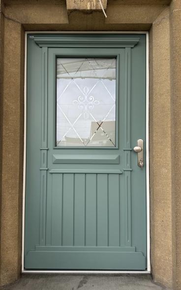 Holzhaustür, lindgrün, Mainz